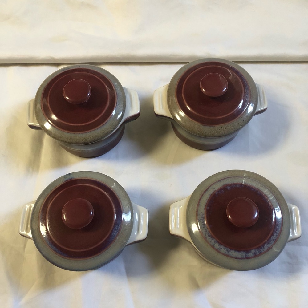 Elegant Stoneware Casserole Dish Set - Brown and Cream